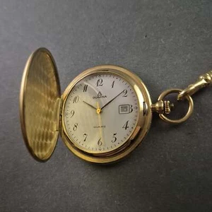 Dugena Taschenuhr – Elegante Vergoldung mit Datumsanzeige - Bild 1 von 7