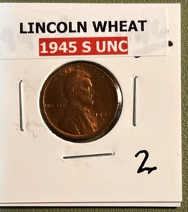 Choice Unc 1945 S Lincoln Wheat Cent BU/Unc - Picture 1 of 3