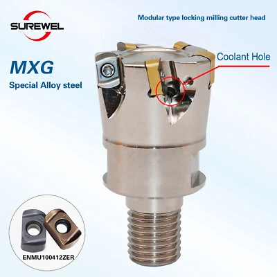 MXG fast feed locking tooth type milling cutter head Tool ENMU100412ZER Inserts - Image 1 of 4