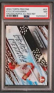2024 Topps Pristine Kyle Schwarber Frozen Ropes Auto #FRA-KS Red Refractor /5 Ps - Foto 1 di 2