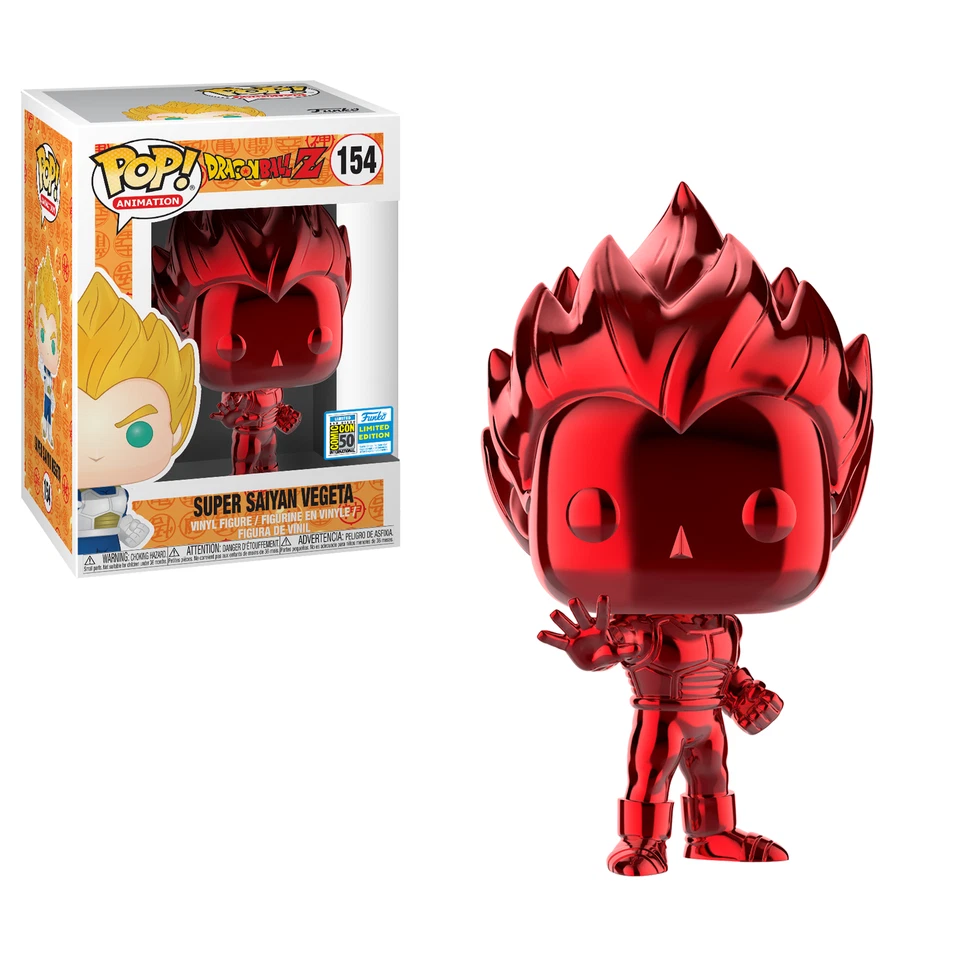 Funko Pop! Vinyl: Dragon Ball - Super Saiyan Vegeta (Red Chrome) - San Diego Comic Con Hot Topic (Exclusive) #154