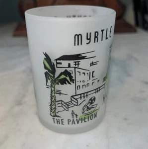 VTG Hazel Atlas Frosted Black/Green Myrtle Beach, South Carolina Shot Glass - Picture 1 of 9