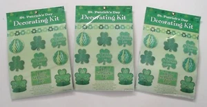 3 x 10 Pc St Patrick's Day Decorating Kit 12ft Garland 12" Honeycomb Balls Green - Picture 1 of 4