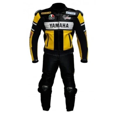 Motorcycle Biker Leather Suit Men Racing Motorbike Leather Jacket Trouser - Image 1 of 3