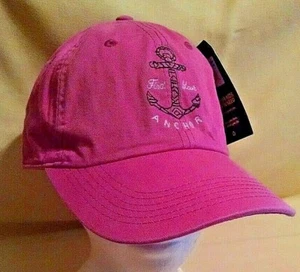 LIFE IS GOOD HAT PINK FIND YOUR ANCHOR TRIBAL NEW NWT ADJ HOT FUSHIA BEACH CAP* - Picture 1 of 12