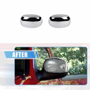 2PCS Chrome Mirror COVERS for Power Mirrors w/o Signal ABS For 1997-03 Ford F150 - Picture 1 of 9