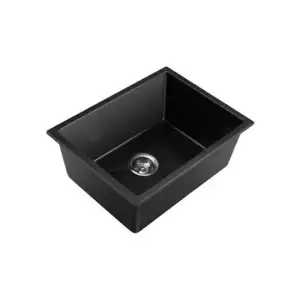 Kitchen Sink 55x45cm Granite Basin Single Bowl Black - Picture 1 of 6
