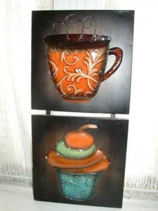 Beautiful, Kitchen or Restaurant Wall, Metal Artwork 26in H x 12in W - Picture 1 of 5