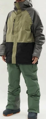 Chaqueta de snowboard 686 Gore Tex Core (L) gris rinoceronte bloques de color M2W106-RGCB Foto 1 de 2