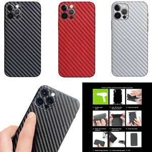 Full Back Carbon Fiber Skin Sticker Protect for 12 Pro/12 Mini/12 Pro Max - Picture 1 of 11