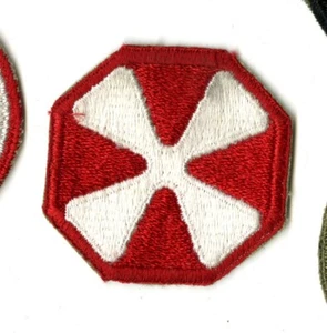 Eighth Army White Back Patch Cut Edge New Guinea Philippines Pacific - Picture 1 of 2
