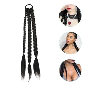 2pcs Synthetic Long Braided Ponytail Extensions Hair Piece for Women - Picture 1 of 10