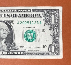 2025 November 23 (J 20251123 A) Birthday $1 One Dollar Bill - Picture 1 of 3