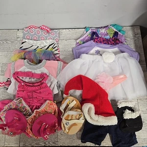 BAB Build A Bear Clothing Outfit Lot Dresses Tops  Shorts Shoes Christmas - Picture 1 of 12