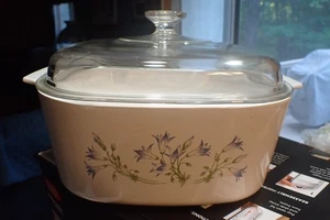 Corning Ware Blue Dusk A-3-B 3 Liter With Pyrex A-9-C Lid white purple - Picture 1 of 9