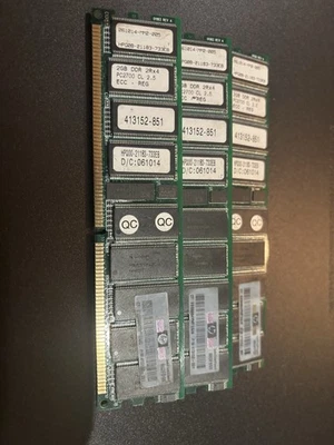 3x Genuine HP 413152-851 2GB PC2700 DDR-333 RAM (Proliant Memory) - Image 1 of 3