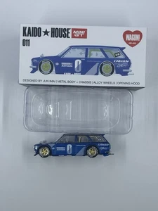 Mini GT x Kaido House 011 Blue Datsun 510 Wagon - Picture 1 of 4
