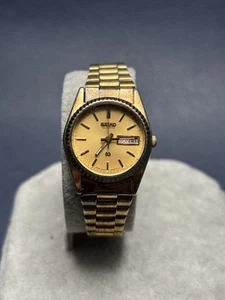 Vintage Seiko SQ 2A23-0039 Presidential Day/Date Gold Tone Quartz Watch - Works - Bild 1 von 12