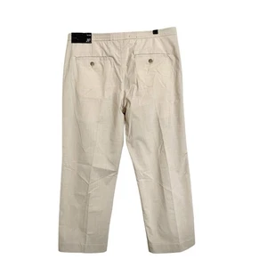 JF J Ferrar Cropped Ankle Dress Pants Trousers Mens L 36/38 Beige Tan Stretch - Picture 1 of 7