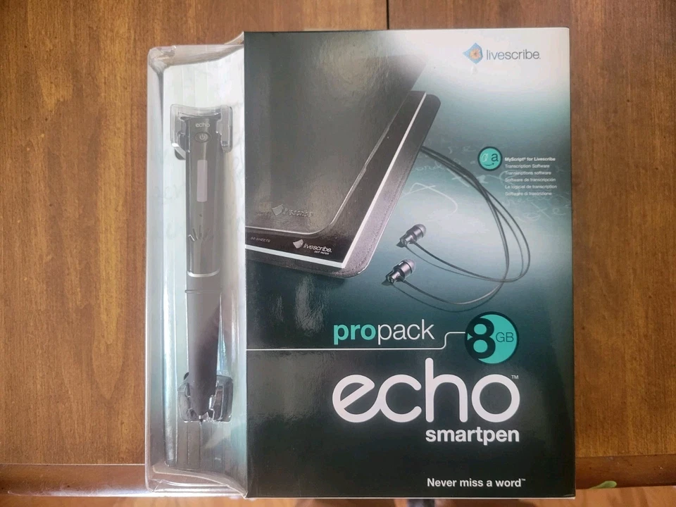 Livescribe Echo Pro Pack Smart Pen 8GB Memory & Smartpen Portfolio Storage - Image 1 of 4