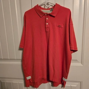 Orvis Polo Shirt Orange Rugged Short Sleeve Hiking Camping Mens Size XL - Picture 1 of 5