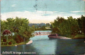PONTE nel Delaware Park BUFFALO, New York NY c1907 cartolina UDB - Foto 1 di 2