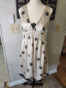 Victoria's Secret Babydoll Lencería Vestido Ángel, M Negro Imitación Maid Encaje Chemise - Imagen 1 de 10