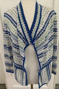 NIC+ZOE Prism Stitched Open-Front Cardigan Size large - Picture 1 of 7
