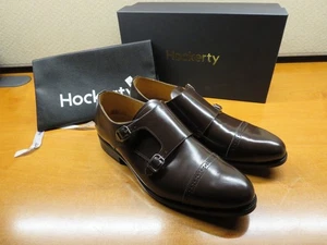 Herren Monkstrap Schuhe, braun Flora Leder, 44 EU, 10 US - Bild 1 von 10