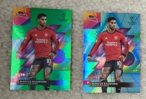 2024 Topps Finest Marcus Rashford Green /99 And Sky Blue /250! - Picture 1 of 2
