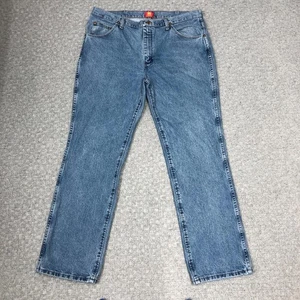 Jeans Wrangler Para Hombres 38x32 Azul Calce Ajustado Pierna Recta Denim Western 36MWZSW Norma - Imagen 1 de 10