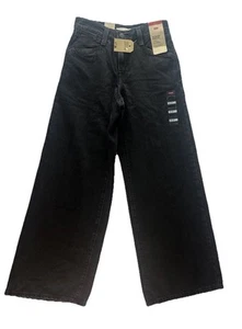 Jeans Levi's '94 larghi larghi vita media nero lavaggio sbiadito 25 x 31 donna - Foto 1 di 10