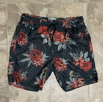 Pantalones Cortos de Natación Billabong Layback Floral Adulto Pequeño Gris Laybacks Foto 1 de 4