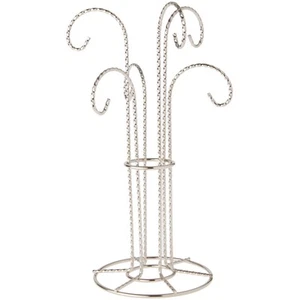 Bard's 6 Arm Silver Ornament Stand, 12" H x 6" W x 6" D - Picture 1 of 2