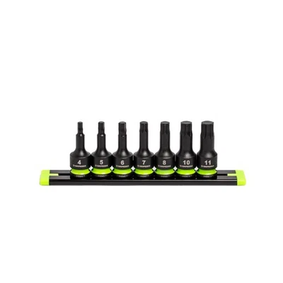 GRIPEDGE Tools | 7-PC - 3/8" Dr Short Metric Impact R.P.T. Hex Driver Set | S... - Image 1 of 4