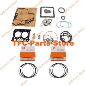 For Kubota Z402 Engine Piston Ring + Full Head Gasket Set Kit 64mm*2HK+1.5+3 - Picture 1 of 2
