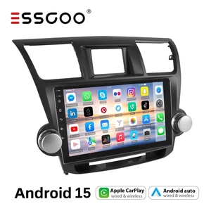 Android 15 For 2008-2013 Toyota Highlander Car Stereo Radio 10" Wireless Carplay - Foto 1 di 15