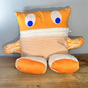 Sorgenfresser Angst Plüschtier orange weiß Monster Plüschkissen Stofftier - Bild 1 von 4