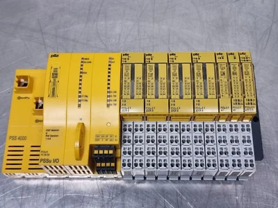 PILZ PSS 4000 PLC p/n 312085 c/w 4 no. PSSu E F 2 DOR 8 Security Modules - Image 1 of 4