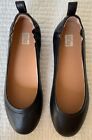FITFLOP ALLEGRO LEATHER BALLERINA FLAT BLACK SIZE 7