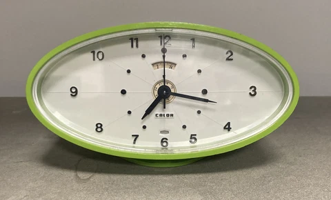 FRENCH CALOR ELECTRIC ALARM CLOCK  1970s, model 33.16 GREEN! Cover