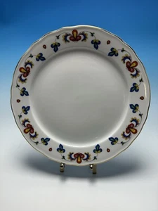 Porsgrund Porcelain Farmers Rose Chop Plate 12” Platter Scalloped Gold Trim - Picture 1 of 2
