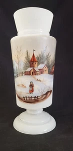 Vintage handbemalte Bristol Glas VASE 10" - Bild 1 von 13