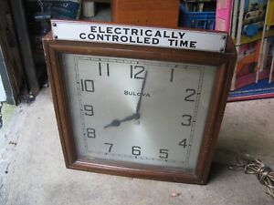 vintage BULOVA Watch Co electric Dealers electrically controlled time CLOCK ST-1