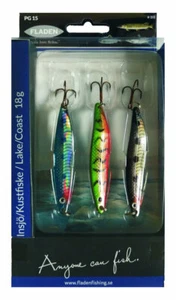 Fladen Nidingen Meerforellen-Blinker-Set 3 St. 18g/28g Hornhecht Lachs Mefo - Bild 1 von 3