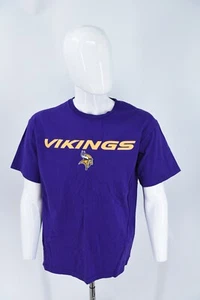 Minnesota Vikings NFL Team Apparel Sewn Applique S/S T-Shirt Mens Large - Purple - Picture 1 of 10