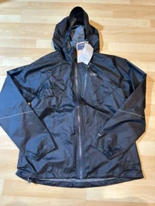 Chaqueta de investigación para exteriores para mujer L negra chaqueta de lluvia de helio ligera Pertex - Imagen 1 de 5
