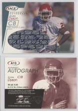 2001 SAGE Auto Platinum /50 Andre Dyson #A13 Rookie Auto RC