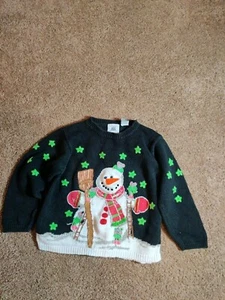 Tiara Girls Embellished Christmas Pullover Sweater Snowman Youth Girl Size 6 - Picture 1 of 4