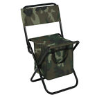 Foldable Outdoor Camping Fishing Chair Convenient Carry With Storage Ba RM